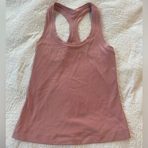 Lululemon cool racerback tank pink puff size 4. Only worn a few times